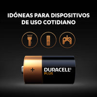 Duracell Plus C Batteries (6 Pack) - Alkaline 1.5V - 100% Life Guaranteed - Reliability For Everyday Devices - 0% Plastic Packaging - 10-Year Storage - MN1400