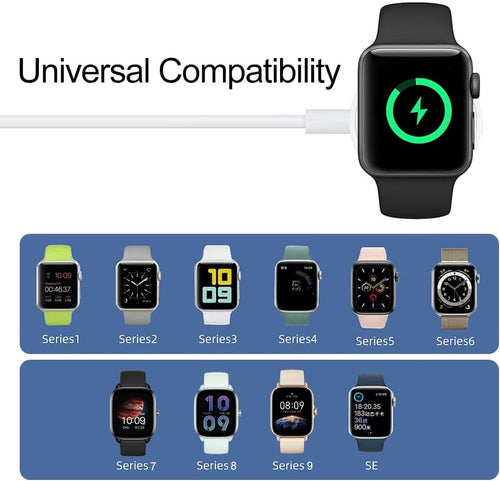AOOZTO for apple Watch Charger to USB-C [Certified] Fast Wireless Magnetic Portable Compatible with Apple Watch Series 9 8 SE Ultra,Ultra2,38/40/42/44mm(1 m),white (White)