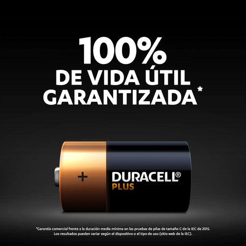 Duracell Plus C Batteries (6 Pack) - Alkaline 1.5V - 100% Life Guaranteed - Reliability For Everyday Devices - 0% Plastic Packaging - 10-Year Storage - MN1400
