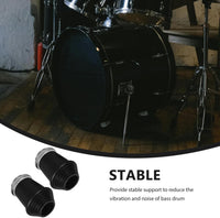 Veemoon 2pcs Bass Drum Spur Feet, Threaded Rubber Feet Non-Slip Leg Cover Percussion Accessories Durable Foot Pads for Bass and Tom Drum Leg Protection Enhance Stability and Performance