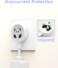 LIPWEL Plug Extension Socket 3 Way Multi Plug Adapter UK Multiplug Socket Extension Lead Surge Protected 1000J Heavy Duty 13A Power Strip Main Switch, Rotating Connector, White