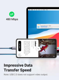 UGREEN USB C to USB-C Charger Cable 60W Type C to C Lead Fast Charging Compatible With iPhone Air/17/16 Pro Max, Galaxy S25 Ultra, Pixel 9, iPad Pro 2024/Air 5, MacBook Pro (2M)