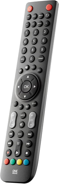 One For All Sharp TV Replacement remote - Works with IR Sharp televisions (LED,LCD,Plasma) - Ideal TV replacement remote control with same functions as the original Sharp remote - black - URC1921