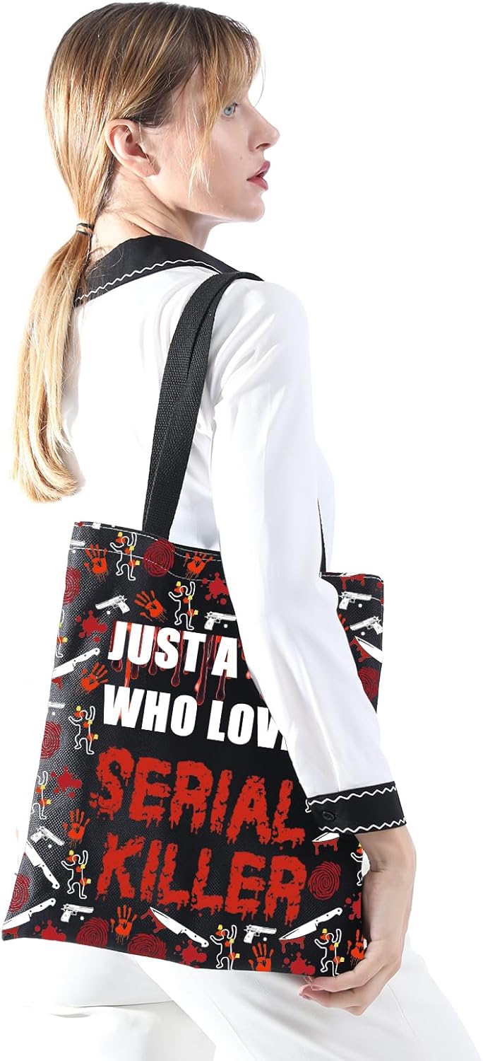 Tote Bag for True Crime Lovers Ã¢ÂÂ Serial Killer Theme Cotton