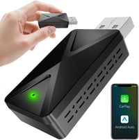Wireless CarPlay Adapter for iPhone and Android Auto Adapter, 2-in-1 2025 New Upgraded Bluetooth Car Play Dongle Convert Factory Wired to Wireless for car Built-in Wired carplay/Android auto