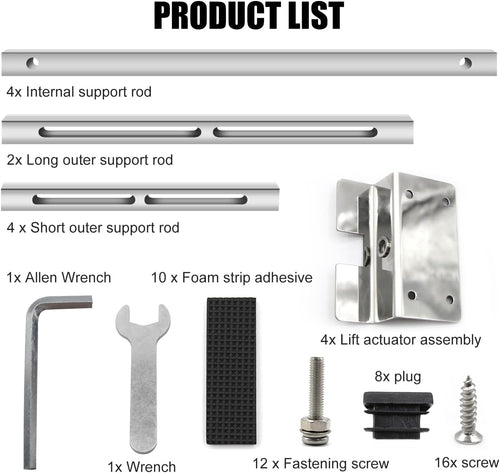 Undermount Sink Support Kit Adjustable 51â140cm Stainless Steel Heavy Duty â 2 pcs