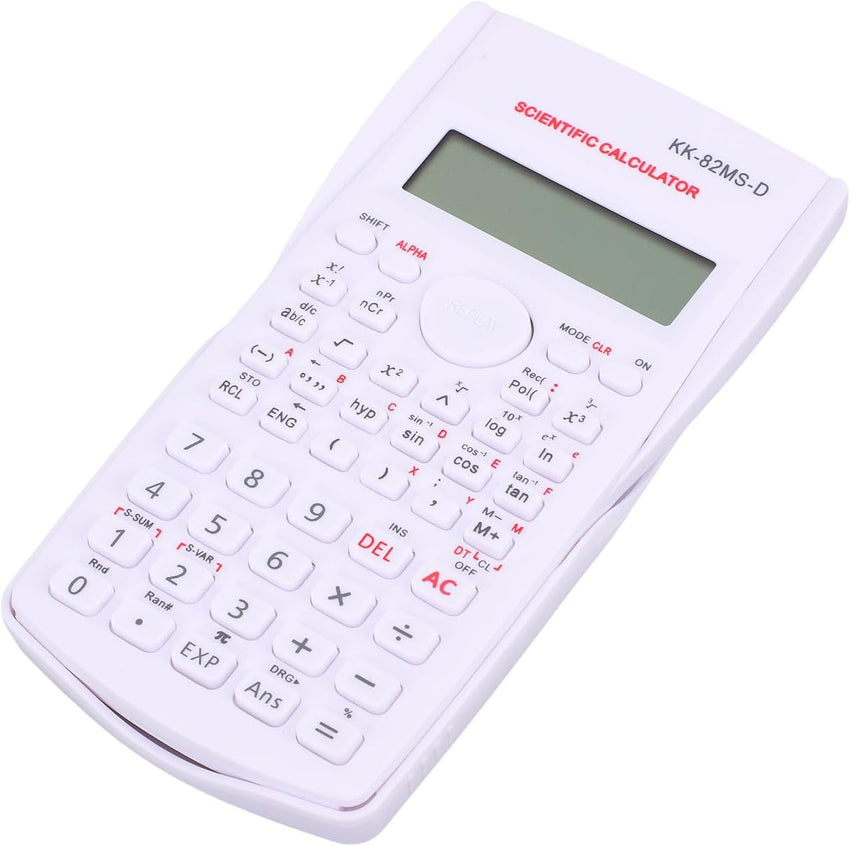 Scientific Calculator, 12 Digit 240 Functions Office Calculator, Multifunction Large Display Students Calculator with Sliding Hard Cover (White)