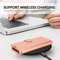 TECHGEAR iPhone 14 Leather Wallet Case, Flip Protective Case Cover with Wallet Card Holder, Stand & Wrist Strap - Rose Gold PU Leather with Magnetic Closure for iPhone 14 6.1"
