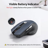 acer Wireless Mouse, INCL Batteries 3 Adjustable DPI Ergonomic Computer Mouse 2.4GHz with USB Receiver, 6 Buttons, Cordless Optical Tracking, Battery Indicator, Portable Mice Wireless for Laptop, PC, Desktop, Mac