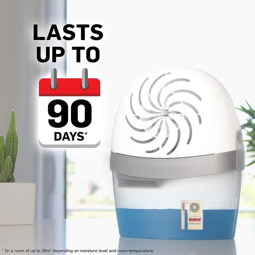 UniBond AERO 360Â° Moisture Absorber Waterfall Freshness Refill Tab, Aromatherapy, Ultra-Absorbent and Odour-Neutralising, for AERO 360Â° Dehumidifier, Condensation Absorbers, Four Pack (4 x 450g)