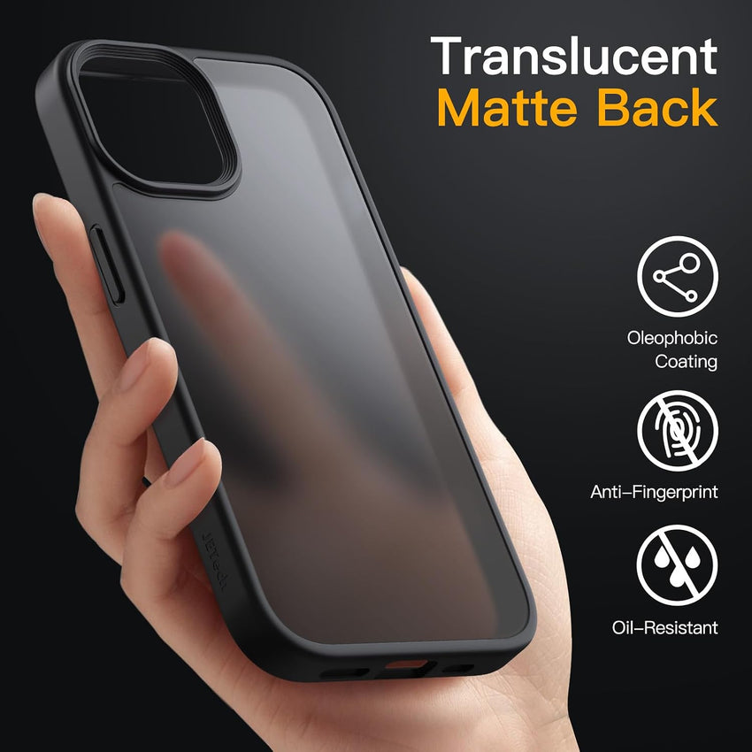 JETech Matte Case for iPhone 13, Black