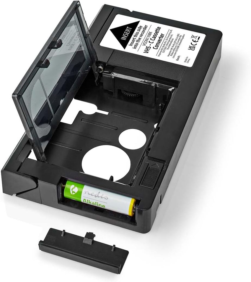 Nedis VHS Converter - Conversion: VHS-C to VHS - Plug and Play - Black