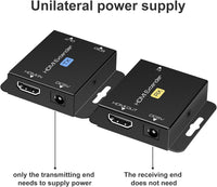 HDMI Extender Over Ethernet Cat5e/6 200ft Transmitter Receiver 1080p@60Hz PoC
