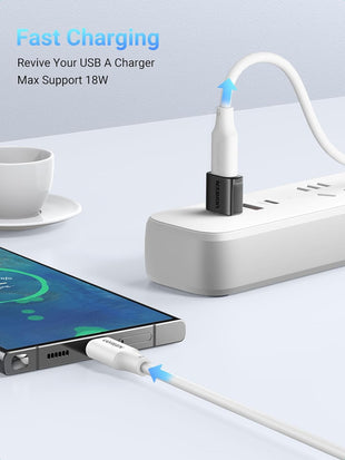 UGREEN USB to USB C Adapter, Car Fast Charging Adaptor, 3 Pack 10Gbps Data Transfer Type C Female to USB 3.0 Male Converter Compatible with iPhone 16/15, iPad Air/Mini, Apple Watch, Samsung Galaxy S24