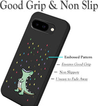 Unov Case Compatible with Pixel 9a (2025) 5G Case with Rino Dragon Rainbow Dinosaur Cute Design Soft TPU Shock Absorption Slim Embossed Pattern Protective Back Cover