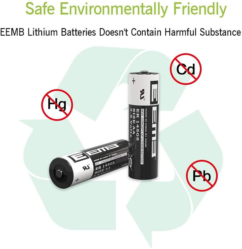 EEMB ER14505 AA 3.6V Lithium Battery Li-SOCL Non-Rechargeable Battery SB-AA11 LS14500 TL-5903 SL-360 S7-400 ER14500 for Water Electricity Meter Gas PLC Facility Equipment Spare Generic Battery (10)