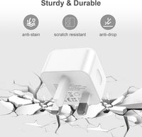 2pack for iPhone Charger Fast Charge, USB C Charger Plug Adapter and 2M Fast Charge Lead Phone Charging for Apple iPhone 14/13/12/11/Pro Max/XS/XR/X/SE/8/7/6 Plus, for ipad (white)