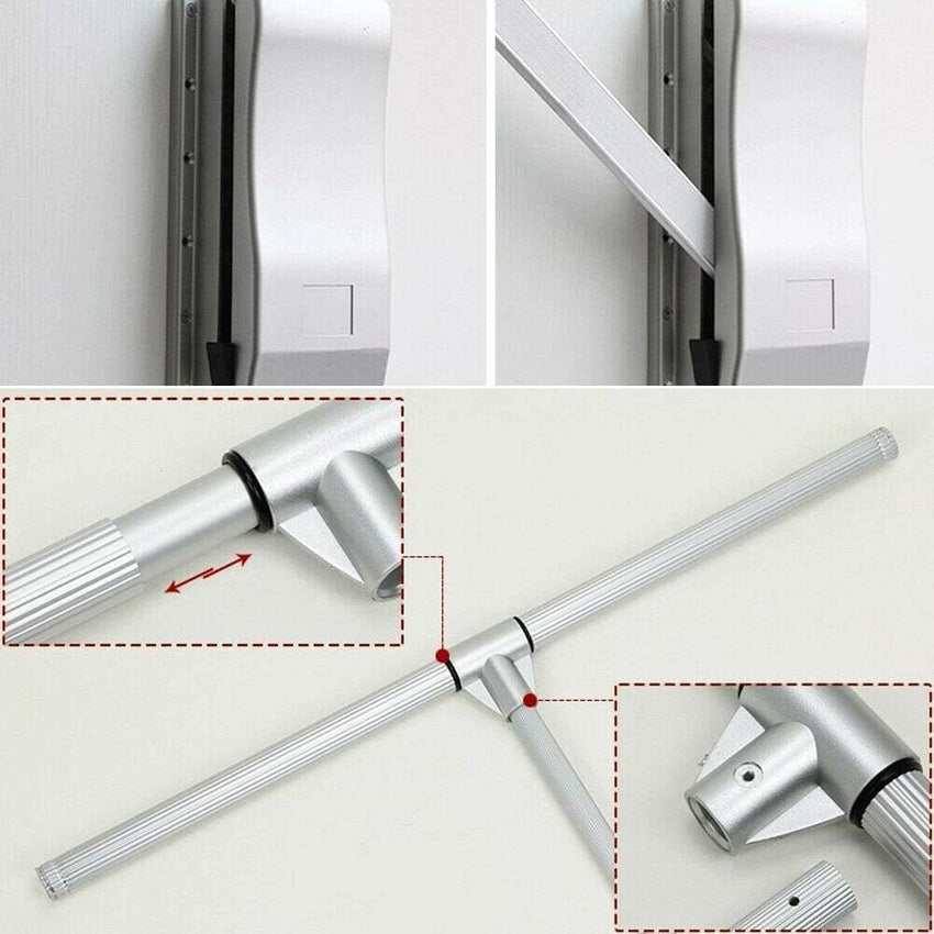 Nisorpa Pull Down Clothes Rail Adjustable 890-1210mm Wardrobe Lift Large Extendable Cloth Hanger Soft Return Storage System with Aluminium Rod Space Saving Weight Capacity 20KG