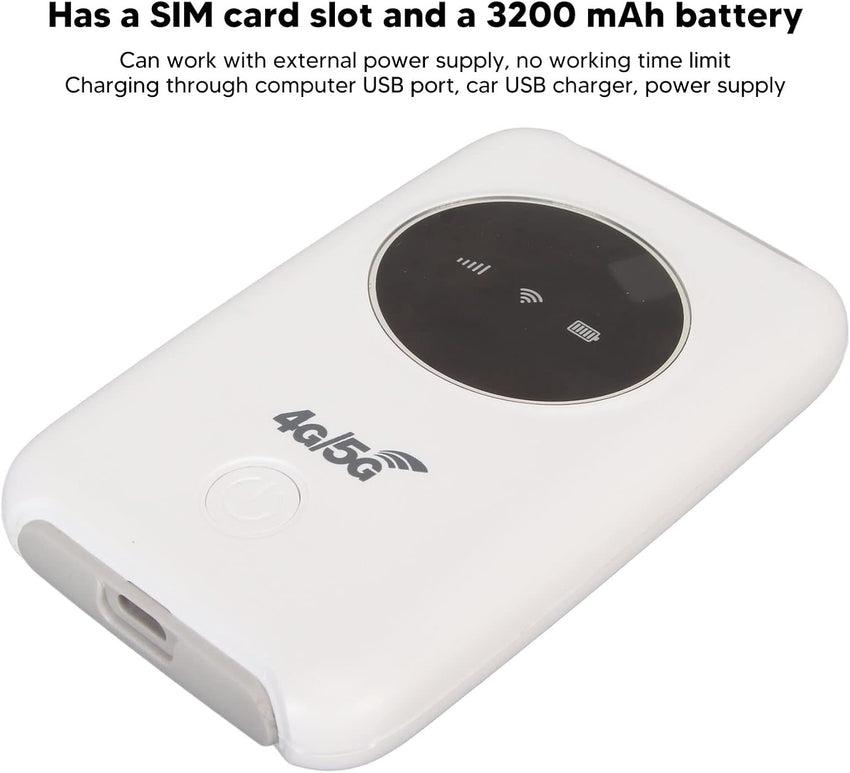 5G Router with SIM Slot Unlocked, 4G LTE Mobile WiFi Router Portable Travel Mi-Fi Hotspot 5G & 4G MiFi Device, Connection with Up to 10 Devices 300Mbps