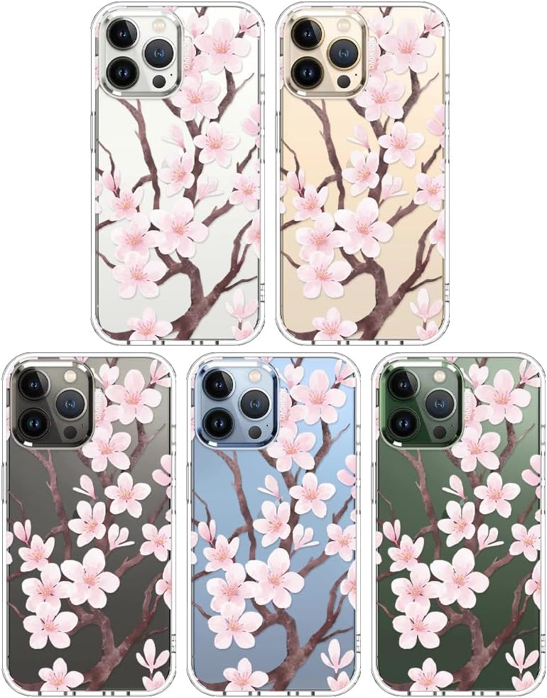 MOSNOVO Case for iPhone 13 Pro Max, [Buffertech 6.6ft Military-Grade Drop Protection] [Anti Peel Off Tech] Clear TPU Bumper Phone Case Cover Design - Balloonasaurus