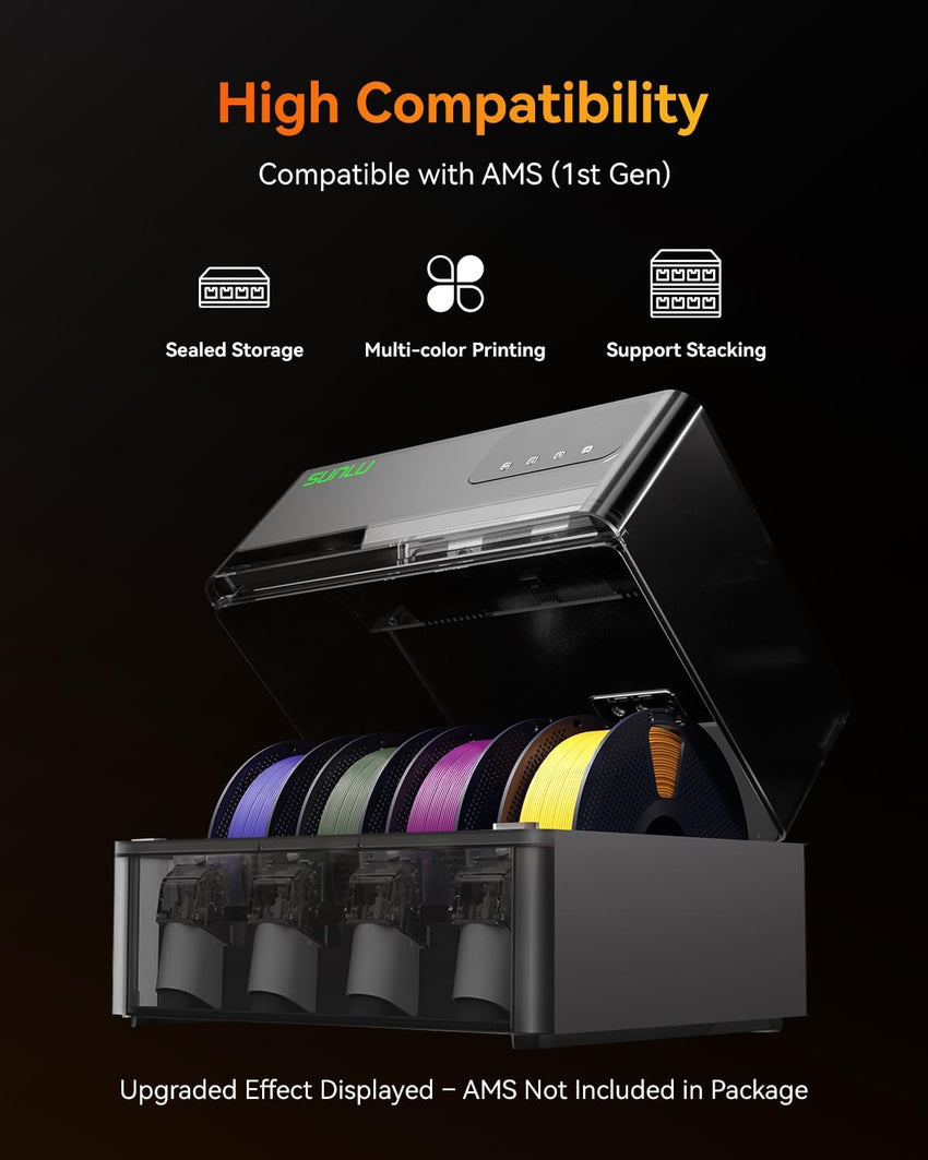 SUNLU AMS Filament Dryer Heater 4-Spool Smart Humidity Control Heats to 70ÃÂ°C in 20min Ã¢ÂÂ 4-Spool