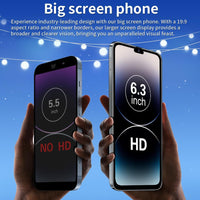 PrzTIk 6.3" HD Screen Cheap Smartphone, 16GB ROM (Expansion to 128GB), 4000mAh Large Battery, Dual SIM Dual Camera,Android 10.0,Support WIFI Bluetooth Face ID Mobile Phone (Purple)