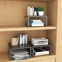 YunNasi Stackable Stainless Steel Cabinet Shelf Kitchen Organizer â 30x28x15cm