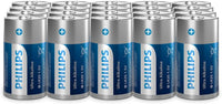 Philips Ultra D Alkaline Batteries, LR20 - High Capacity for Flashlights and Large Devices, Pack of 20