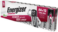 Energizer Advanced - AA Batteries (12 Pack) - Double A Battery 1.5V - Up To 100% Longer Lasting - Ideal for High-Drain Devices - 0% Plastic Packaging - 10 Year Shelf Life [Amazon Exclusive]