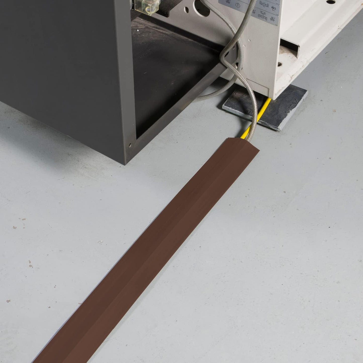 D-Line CC-3/4.5M Cable Protector, Floor Cord Channel, Wire Cover, Protect Cables & Prevent Trip Hazards - 4.5 Meter Length, Cavity 17mm (W) x 9mm (H) - Brown