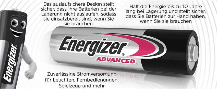 Energizer Advanced - AA Batteries (16 Pack) - Double A Battery 1.5V - Up To 100% Longer Lasting - Ideal for High-Drain Devices - 0% Plastic Packaging - 10 Year Shelf Life [Amazon Exclusive]