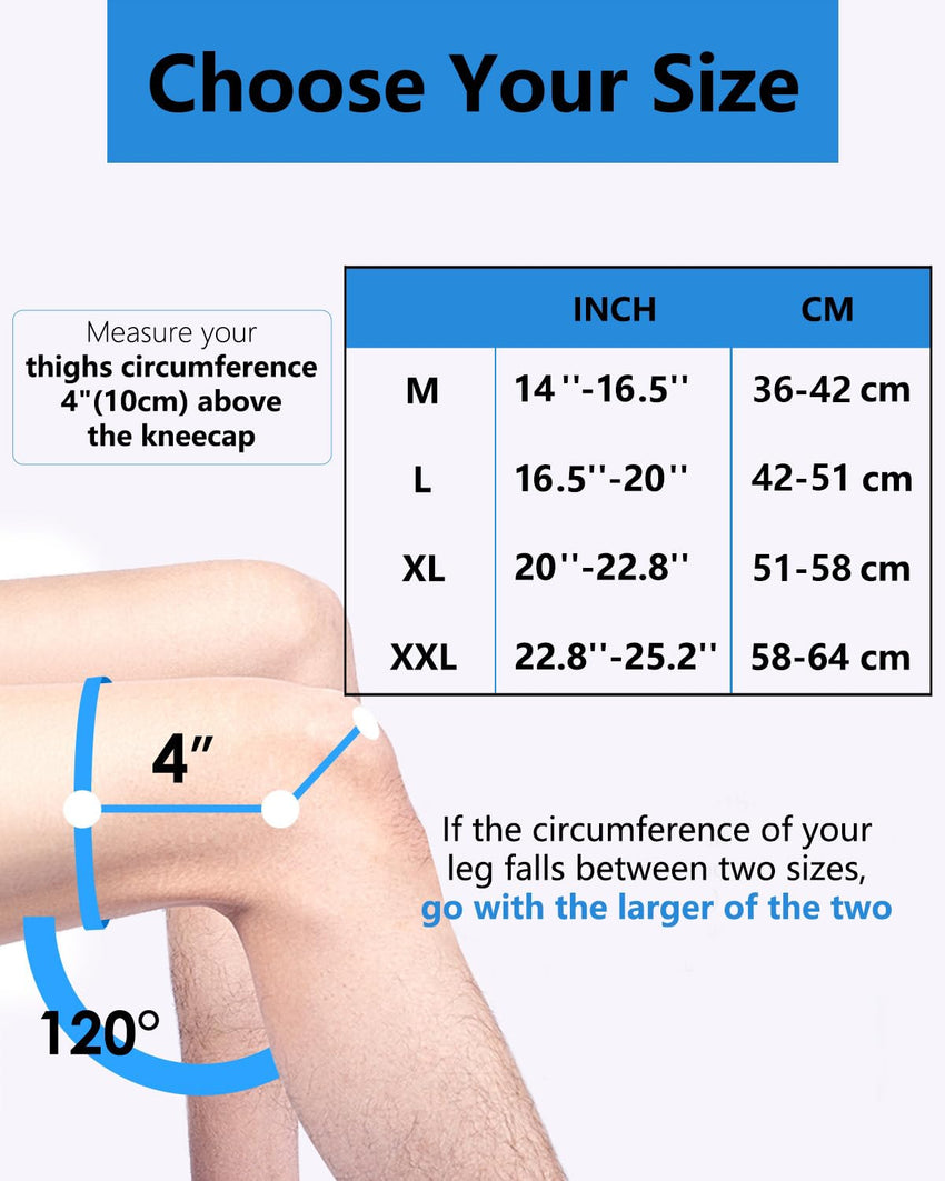 Knee Support Adjustable Brace with Non-Slip Strap for Pain Relief â Universal Size