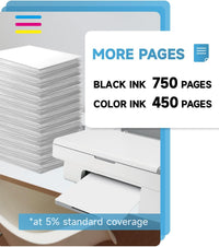 301XL Ink Cartridges BK/CMY- 750/450+ Pages, Replacement for HP 301 Ink Cartridges Black and Colour Original, Printer Ink 301 XL for DeskJet 3050 2050 2540 1050 Envy 4500 4504 OfficeJet 2620 4630 4632
