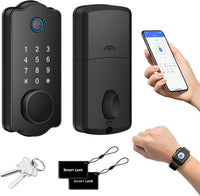 MYPIN Smart Door Lock, Fingerprint Door Lock, Keyless Smart Lock, Digital Door Lock, Smart Locks Front Door with App Control, Key, Card, Electronic Touch Keypad Locks for Doors Auto Lock Waterproof