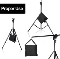 EMART Heavy Duty Sandbags,Weight Sand Bags Photo Studio Saddlebag Design for Photography Stand Light Tripod, Outdoor Patio, Sports, Photo Sets, Film Sets, Live Productions-(Black-4 Packs)