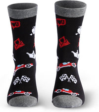 Funny Novelty Socks for Men Cotton Gift Pack Ã¢ÂÂ Red M