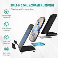 VNBBT Wireless Phone Charger for Android & Apple,20W Fast Charging Stand for iPhone 16/16 Pro/15/14/13/12/11/X/XR,15W Wireless Fast Charging Station for Samsung Galaxy S25/S24 Note Pixel LG etc.