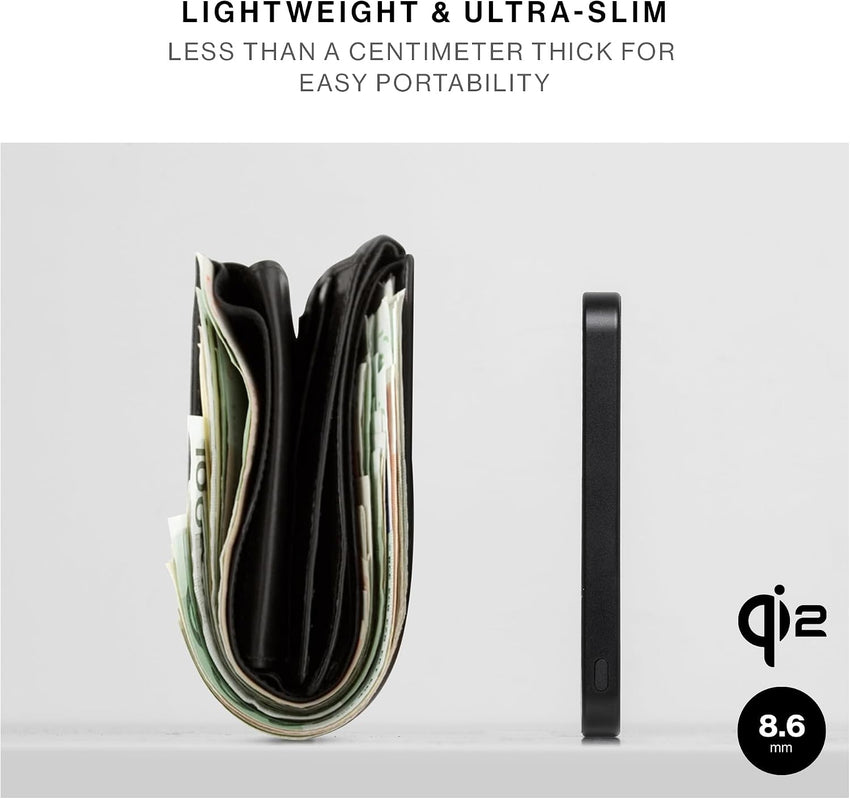 Native Union Power Bank, Magnetic, Qi2 MagSafe Compatible, 5000mAh Black