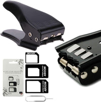 MMOBIEL Universal 3 in 1 / Standard Sim/Micro Sim/Nano Sim Card Cutter Compatible with iPhone Samsung Sony Huawei Motorola etc incl. 3 SIM Adapters + 1 SIM Card Eject Pin