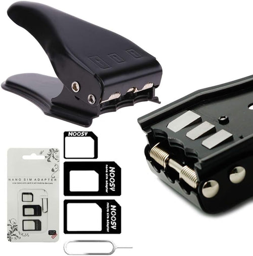 MMOBIEL Universal 3 in 1 / Standard Sim/Micro Sim/Nano Sim Card Cutter Compatible with iPhone Samsung Sony Huawei Motorola etc incl. 3 SIM Adapters + 1 SIM Card Eject Pin