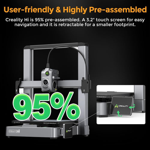 Creality 3D Printer Multi-Colour For parts, Auto-Leveling 95% Pre-Assembled 10.24x10.24x11.81in Hi(A)
