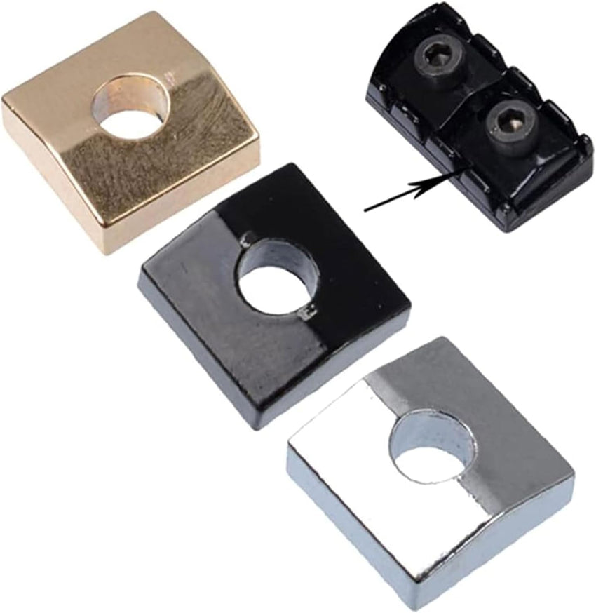 Electric Guitar Locking Nut Clamp 9PCS Metal Parts for Tremolo Bridge â Black Silver Gold