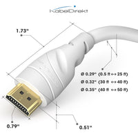 3m KabelDirekt - 8K / 4K HDMI Cable -3m HDMI Cable (3m) - German-Engineered HDMI Lead - Supports 10K/8K@60Hz/4K@120Hz - HDMI Cable for HDTV, PC, PS5, Xbox, Switch, white