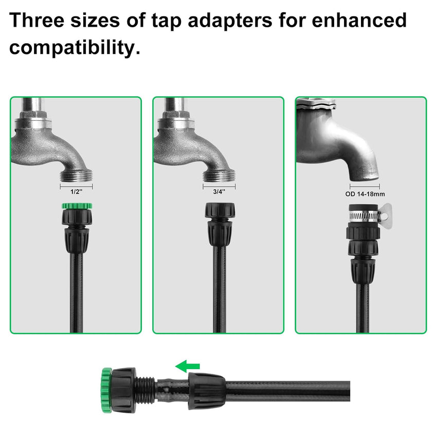 Irrigation System Kit 230ft Automatic Drip System with Tubings and Connectors