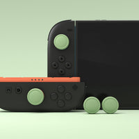 PlayVital Thumb Grips for Nintendo Switch 2, 4-Pack Silicone Joystick Caps for Joycon 2, Cute Accessories Comfort Thumbstick Grip Covers - Matcha Green