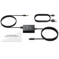AD Converter Analog-to-Digital 192kHz 3.5mm to Optical SPDIF Toslink with Cables â with Cables