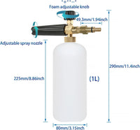 Snow Foam Lance Adjustable Foam Cannon for Pressure Washers â Universal