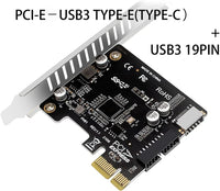 PCI-E to USB3.0 Type-E Front Panel Internal Expansion Card 5G PCI Express X4 X8 X16 to USB3 19P Type C Front Adapter pcie type c adapter