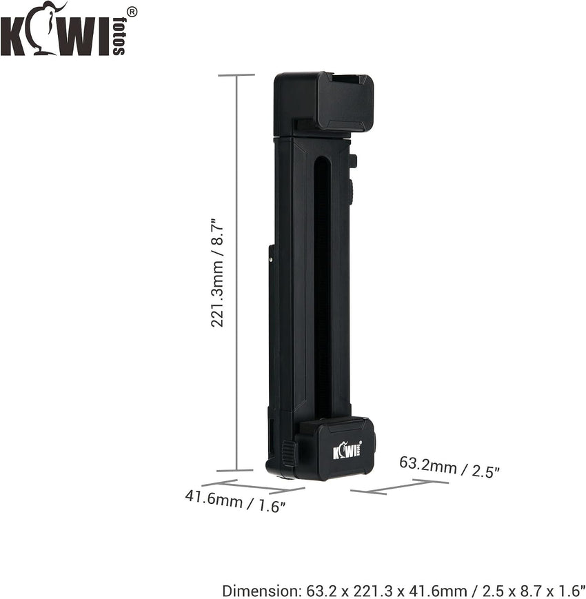 KIWIFOTOS Smartphone Stand with Adjustable Clamp, iPad Holder with 1/4-20â Screw & Cold Sho Tablet Stand Compatiable with iPhone 17 16 15 14 13 12 11 & iPad Air iPad Pro iPad Mini