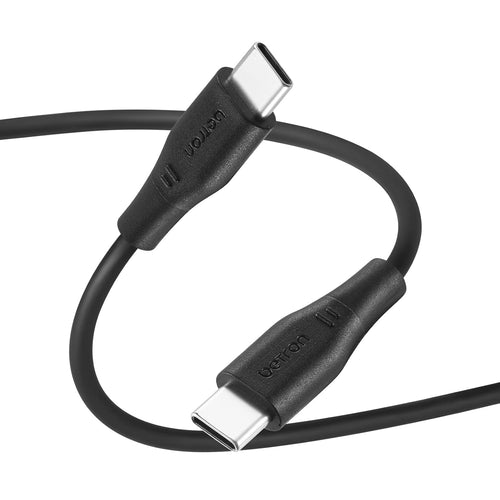 Betron High-Speed USB Charging Cable Type C to USB Type C - Compatible with Samsung Galaxy S23, iPhone 15, Google Pixel 6, and More (2M)